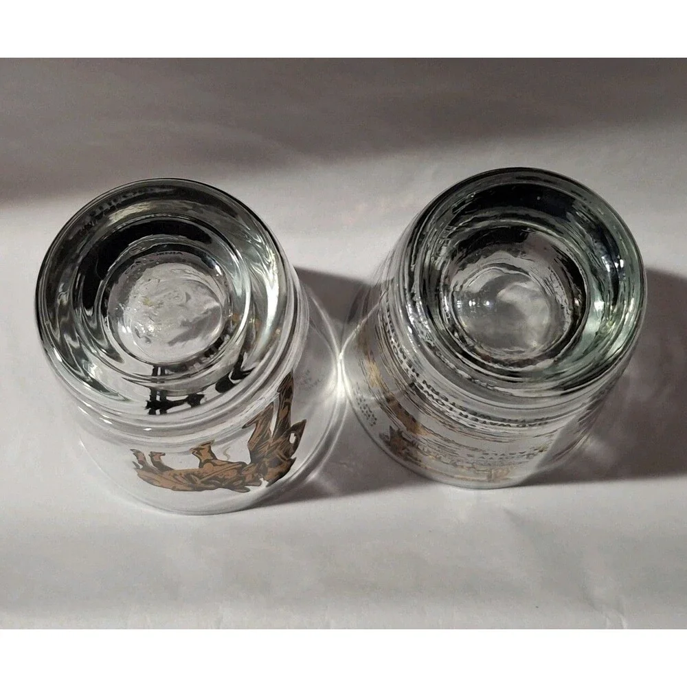 2 Scotty's Castle & National Monument Death Valley California Shot Glasses Gold